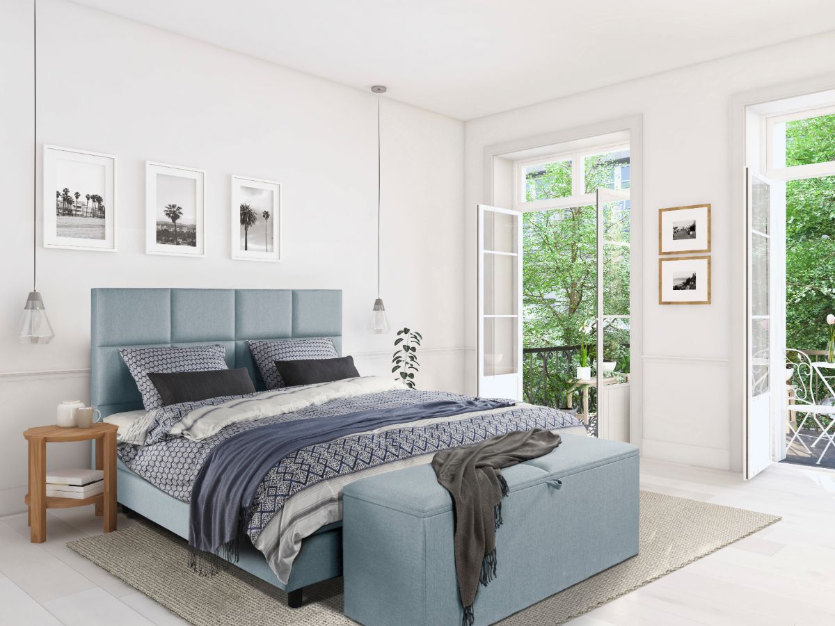 Beddenleeuw Dekenkist 140x40x55 Blauw