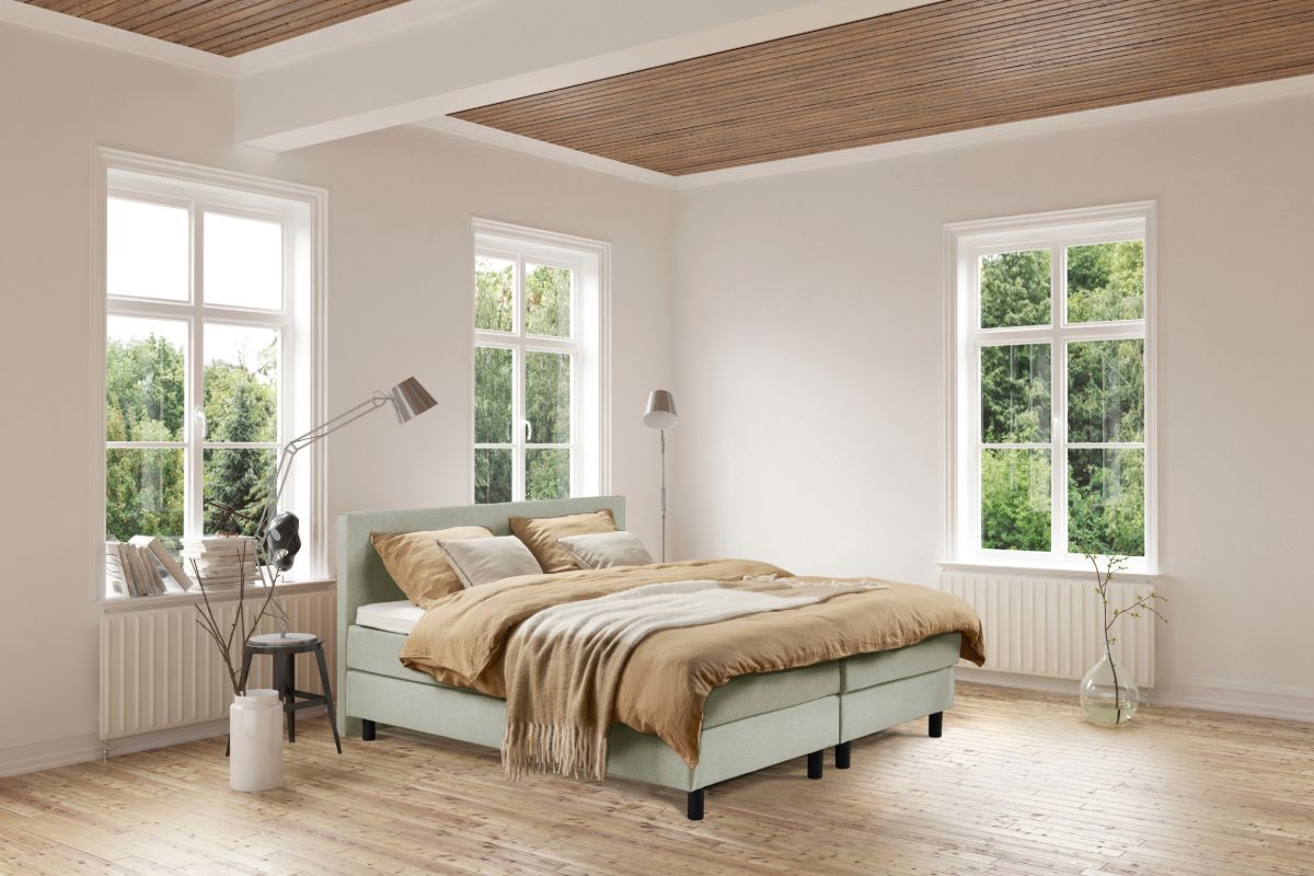 Beddenleeuw Boxspring Bed Isabella - 180x220 - Incl. Pocketmatras + Hoofdbord - Groen