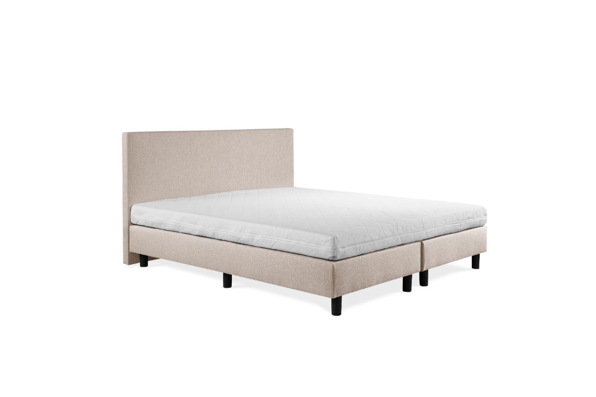 Beddenleeuw Boxspring Bed Nora - 160x200 - Incl. Hoofdbord + Matras - Ecru