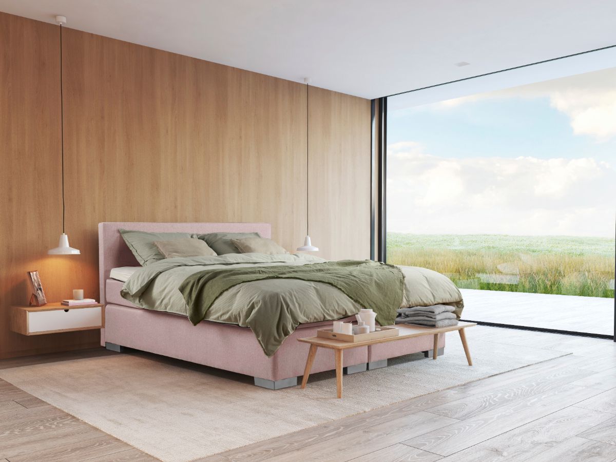 Beddenleeuw Boxspring Bed Sara - 160x200 - Incl. Pocketmatras + Hoofdbord - Skai Antraciet