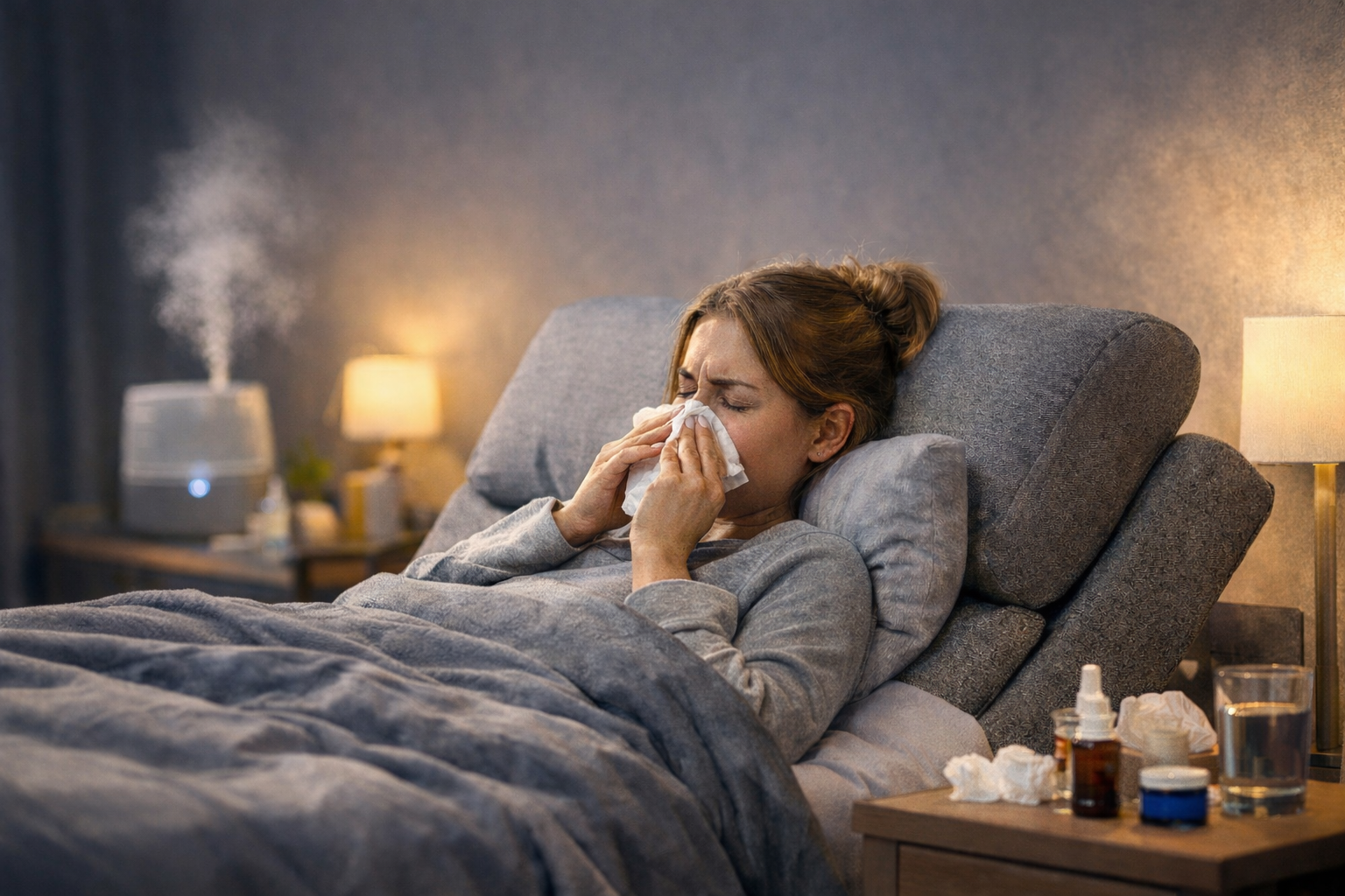 Slecht slapen door verkoudheid? Zo slaap je beter met een verstopte neus