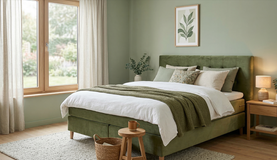 Rustgevende kleuren in de slaapkamer: Dé trends voor 2026